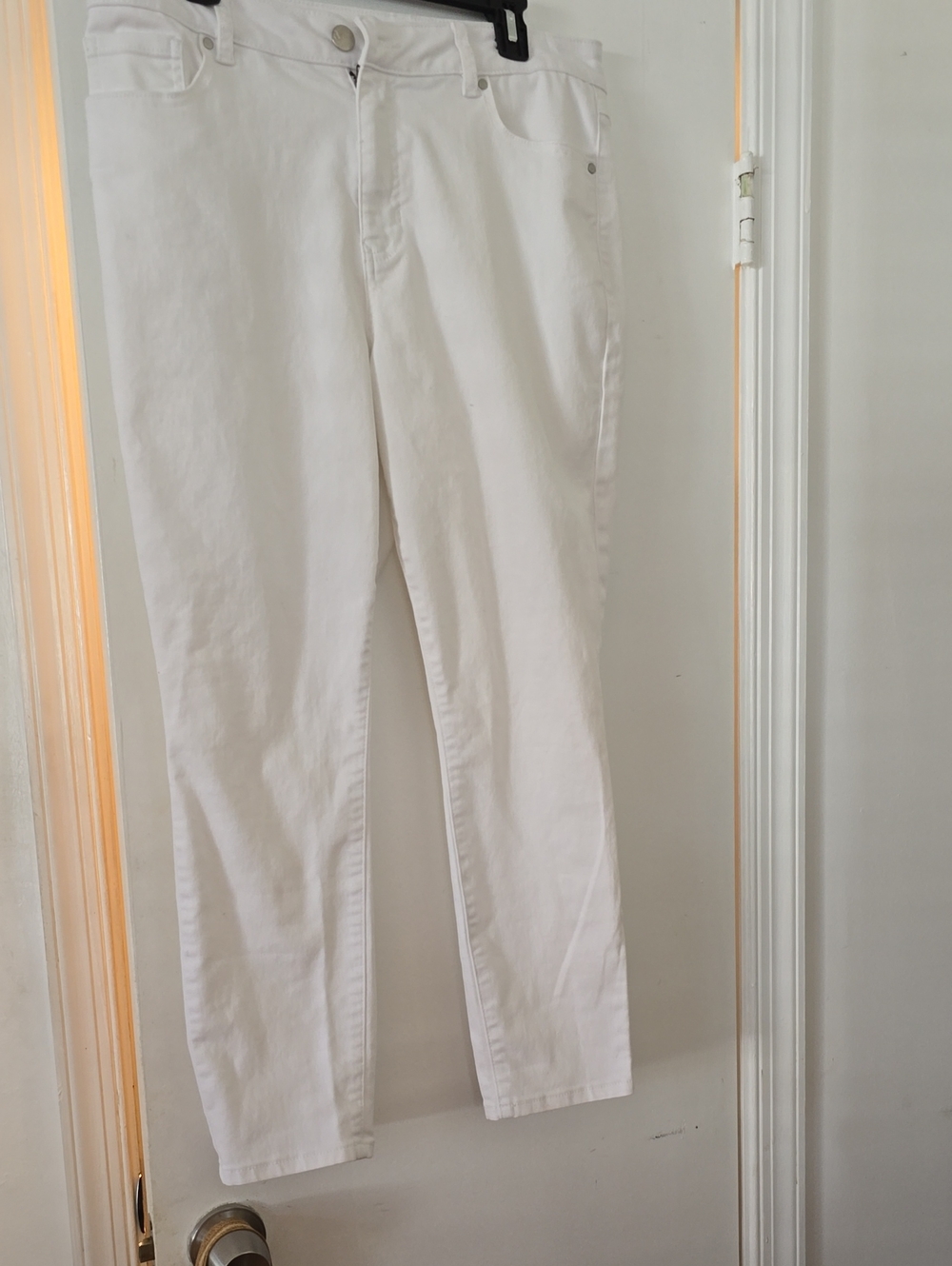 d. jeans White Straight Leg Pants